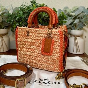 NWT Coach Faded Orange Rogue 20 with Crochet